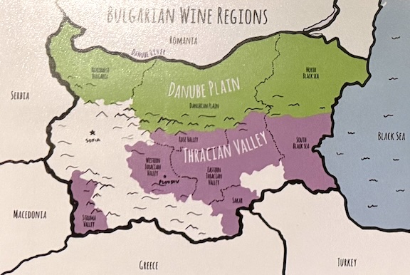 Bulgarian wine map